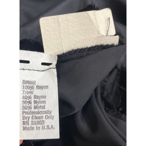 Vintage 80s Designer Gold Lame Fan One Sholder Avant Garde Cocktail Dress Size 3 - Picture 6 of 7